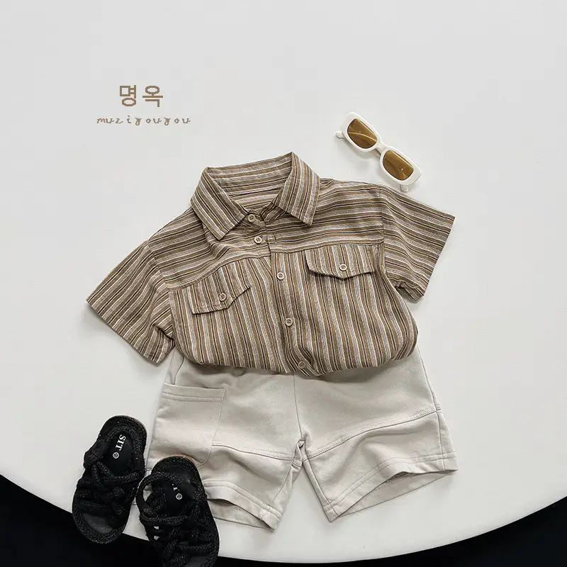 Boys Striped Cotton T-Shirt Summer New Style — feature 28