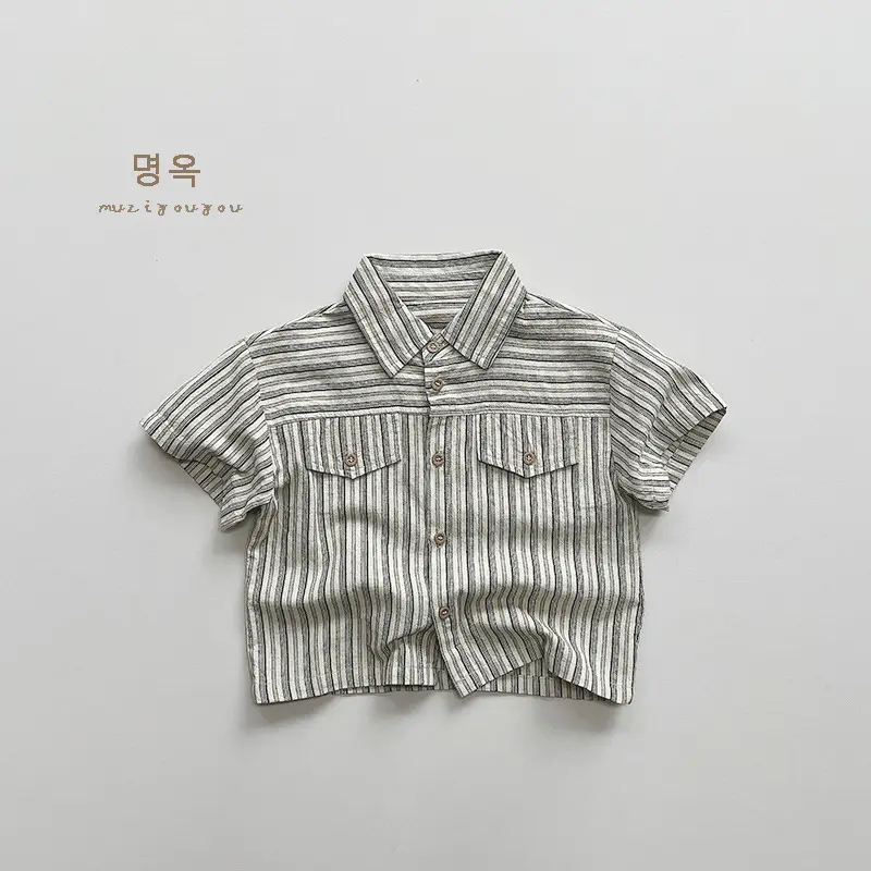 Boys Striped Cotton T-Shirt Summer New Style — feature 25