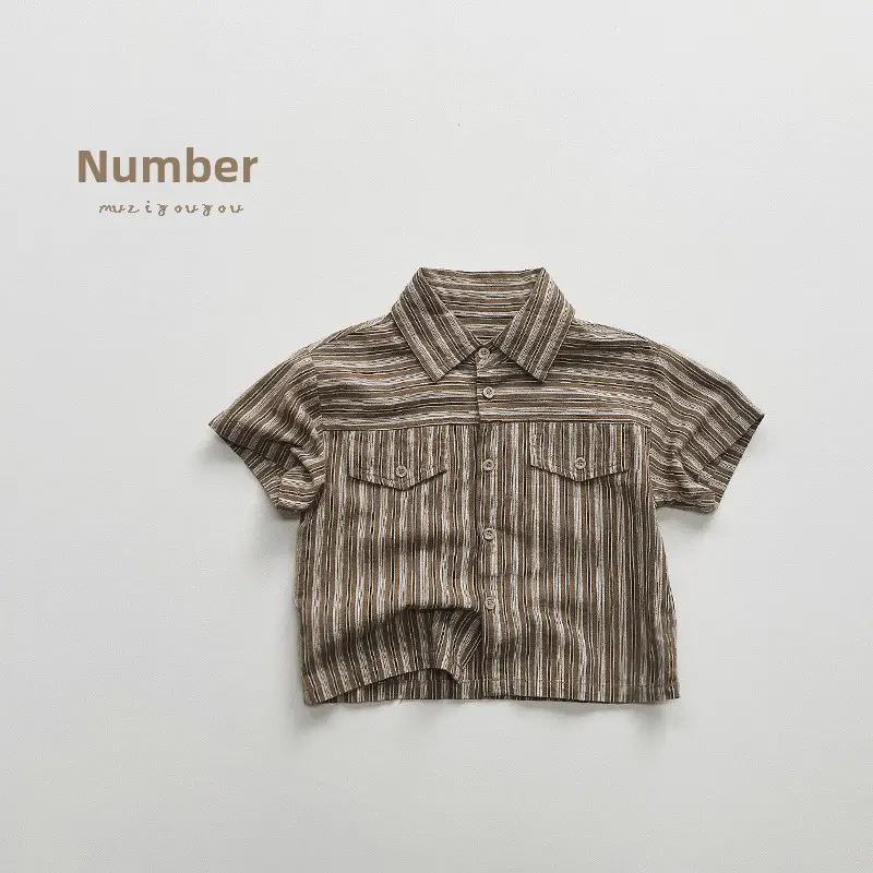Boys Striped Cotton T-Shirt Summer New Style - Image 2