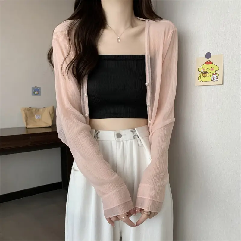 Women Long Sleeve Chiffon Shawl Summer Cardigan Outerwear - Image 5