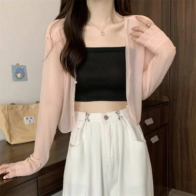 Women Long Sleeve Chiffon Shawl Summer Cardigan Outerwear — feature 10