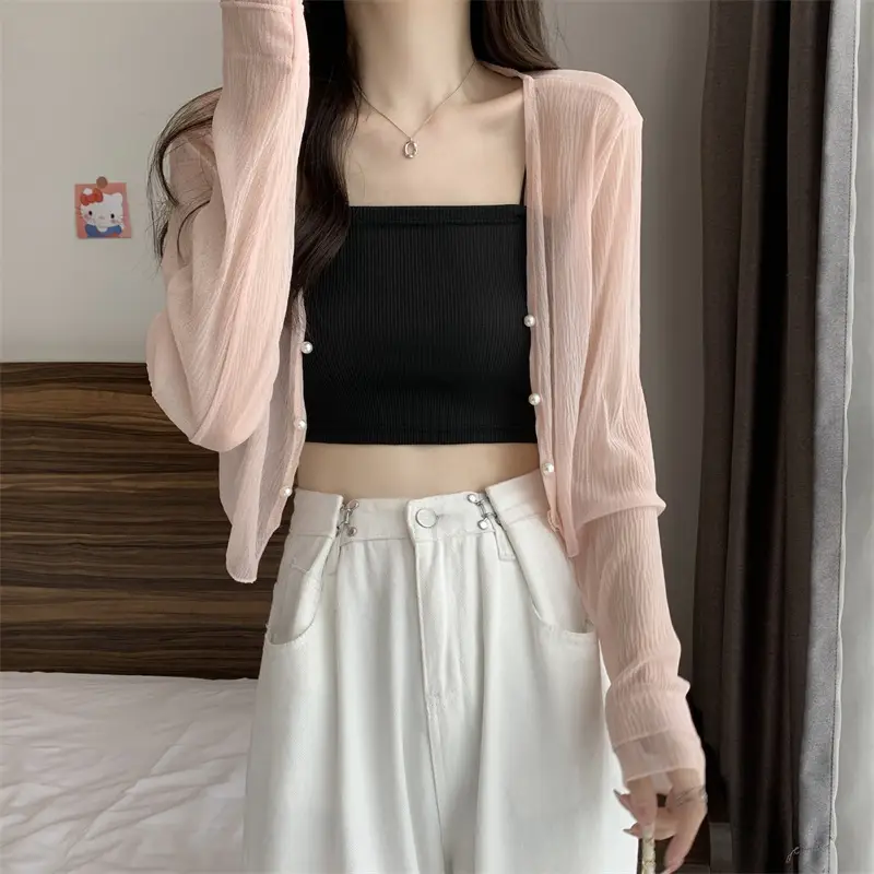 Women Long Sleeve Chiffon Shawl Summer Cardigan Outerwear — feature 13