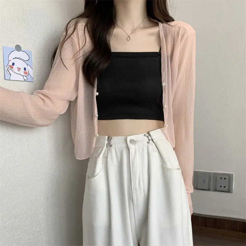 Women Long Sleeve Chiffon Shawl Summer Cardigan Outerwear — feature 14