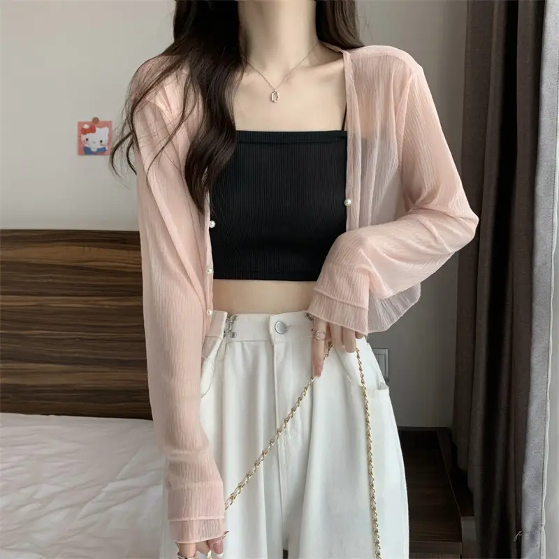 Women Long Sleeve Chiffon Shawl Summer Cardigan Outerwear — feature 15