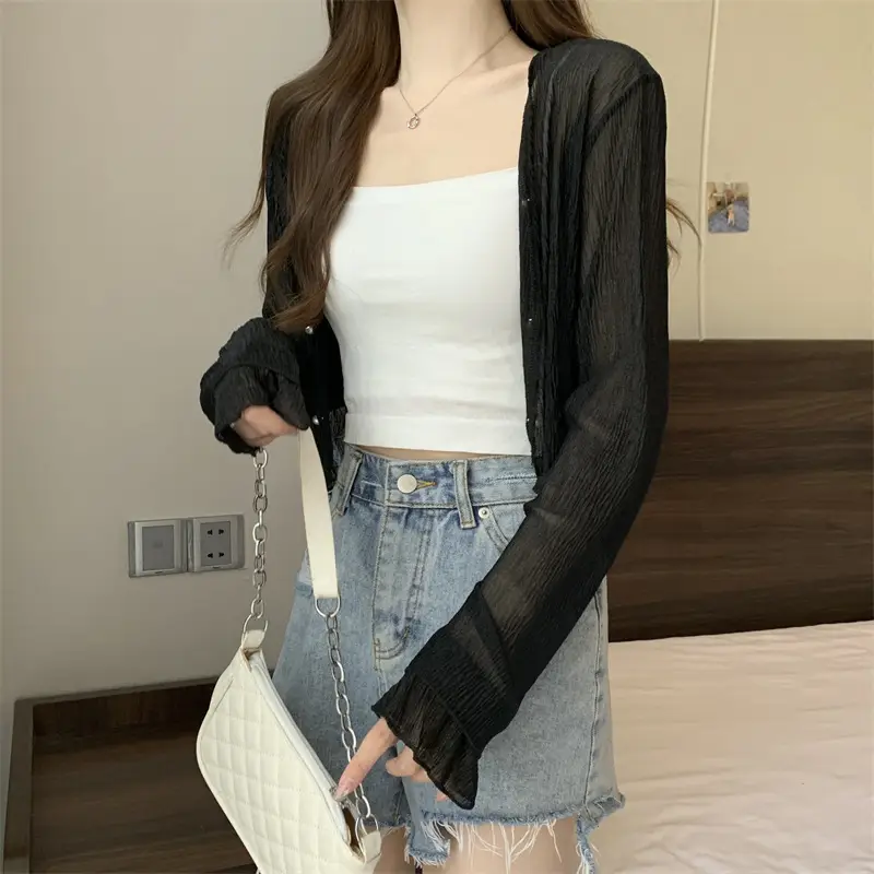 Women Long Sleeve Chiffon Shawl Summer Cardigan Outerwear — feature 17