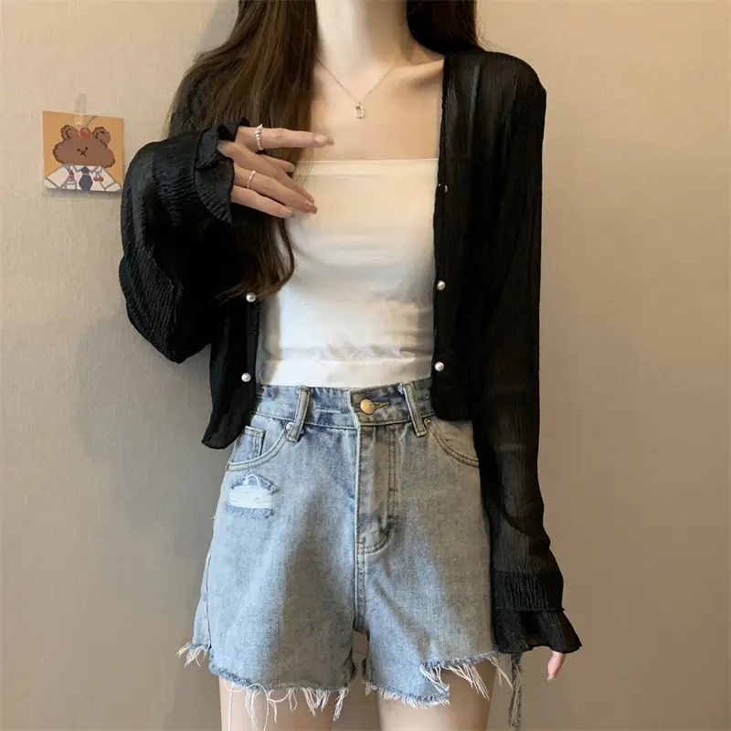 Women Long Sleeve Chiffon Shawl Summer Cardigan Outerwear — feature 18