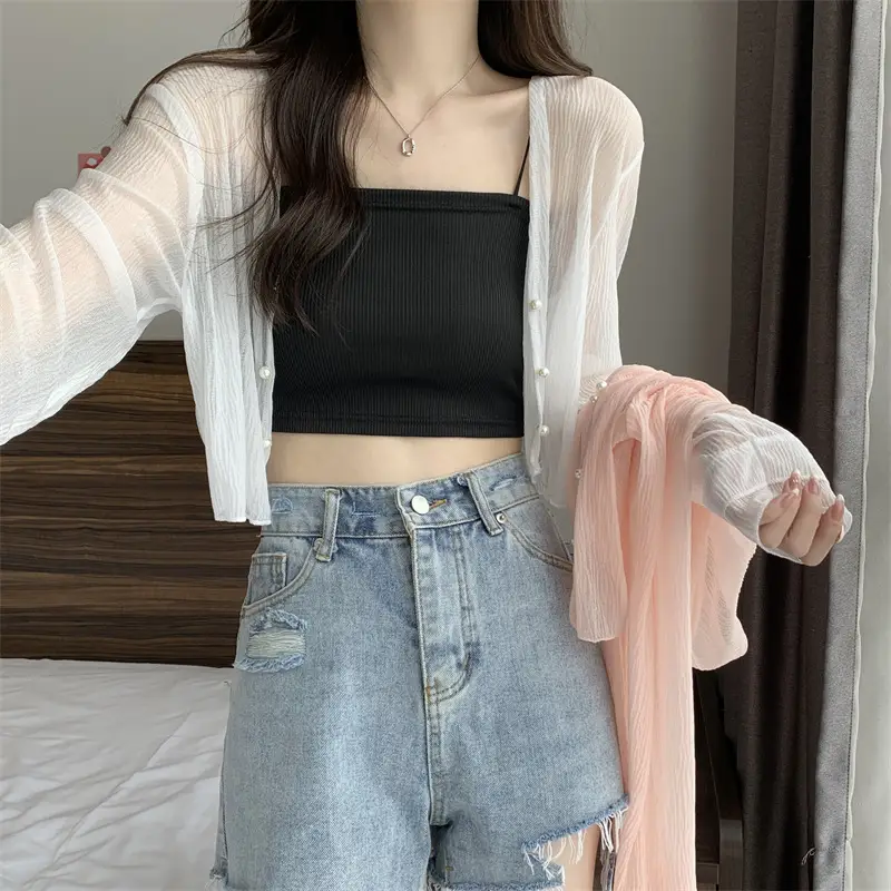 Women Long Sleeve Chiffon Shawl Summer Cardigan Outerwear — feature 2