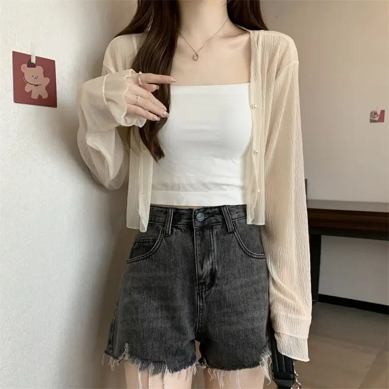 Women Long Sleeve Chiffon Shawl Summer Cardigan Outerwear — feature 22