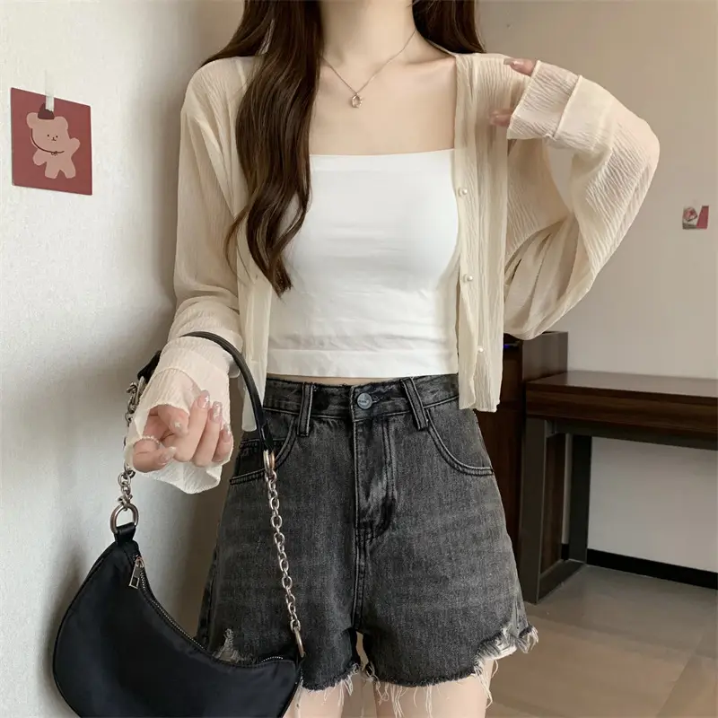 Women Long Sleeve Chiffon Shawl Summer Cardigan Outerwear — feature 26