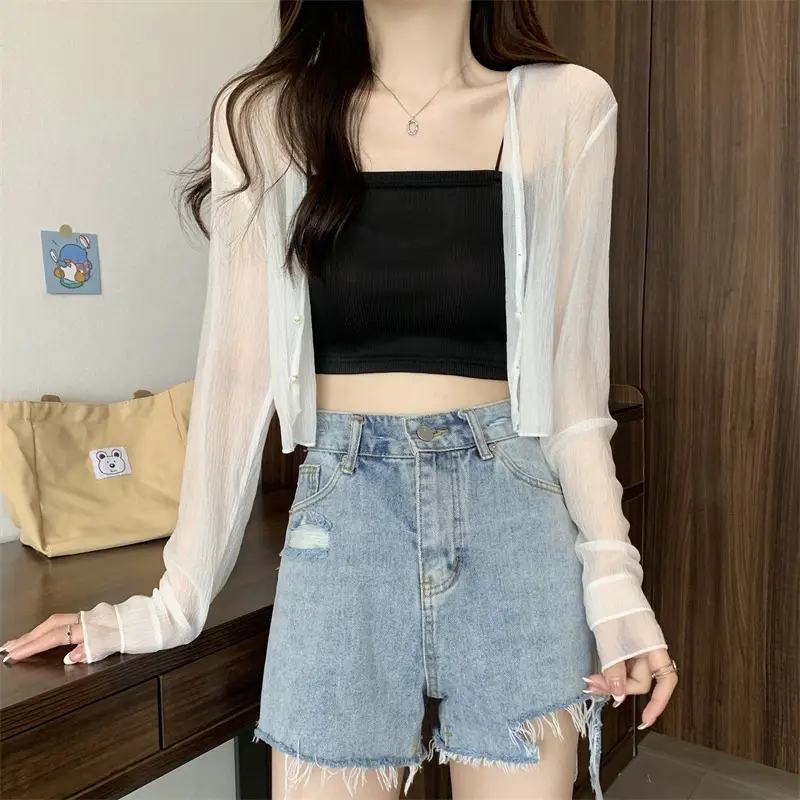 Women Long Sleeve Chiffon Shawl Summer Cardigan Outerwear — feature 5