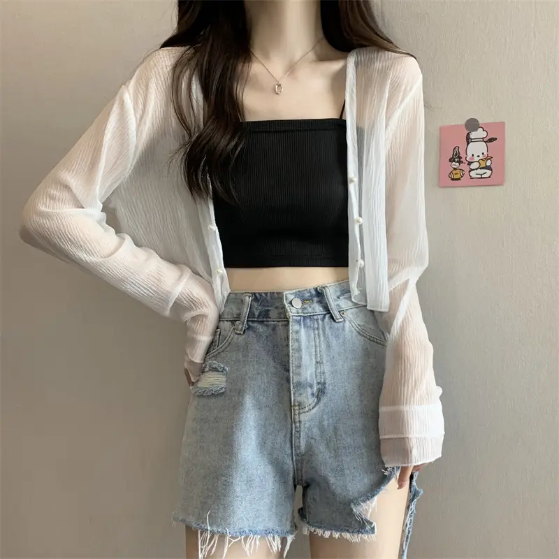 Women Long Sleeve Chiffon Shawl Summer Cardigan Outerwear — feature 8