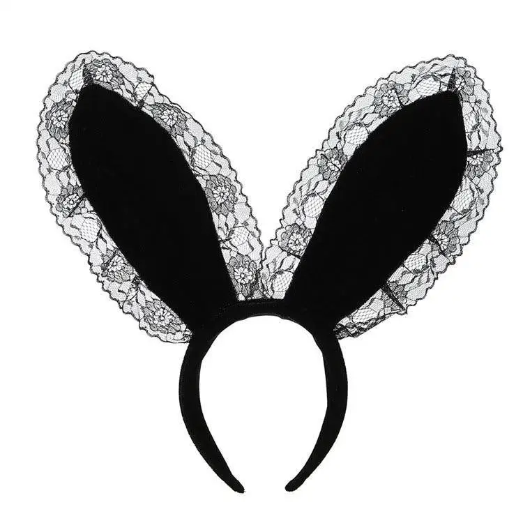 Black Lace Eye Mask Hair Band for Halloween — feature 5