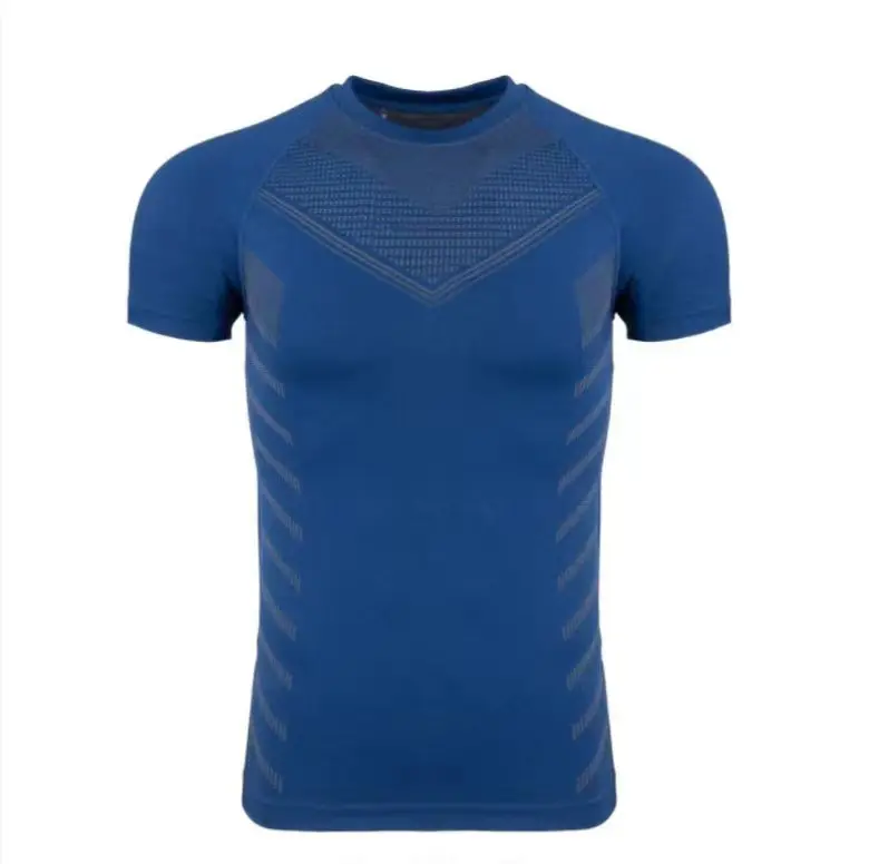 Men Muscle Tight Gray T-Shirt Gym Training Wear