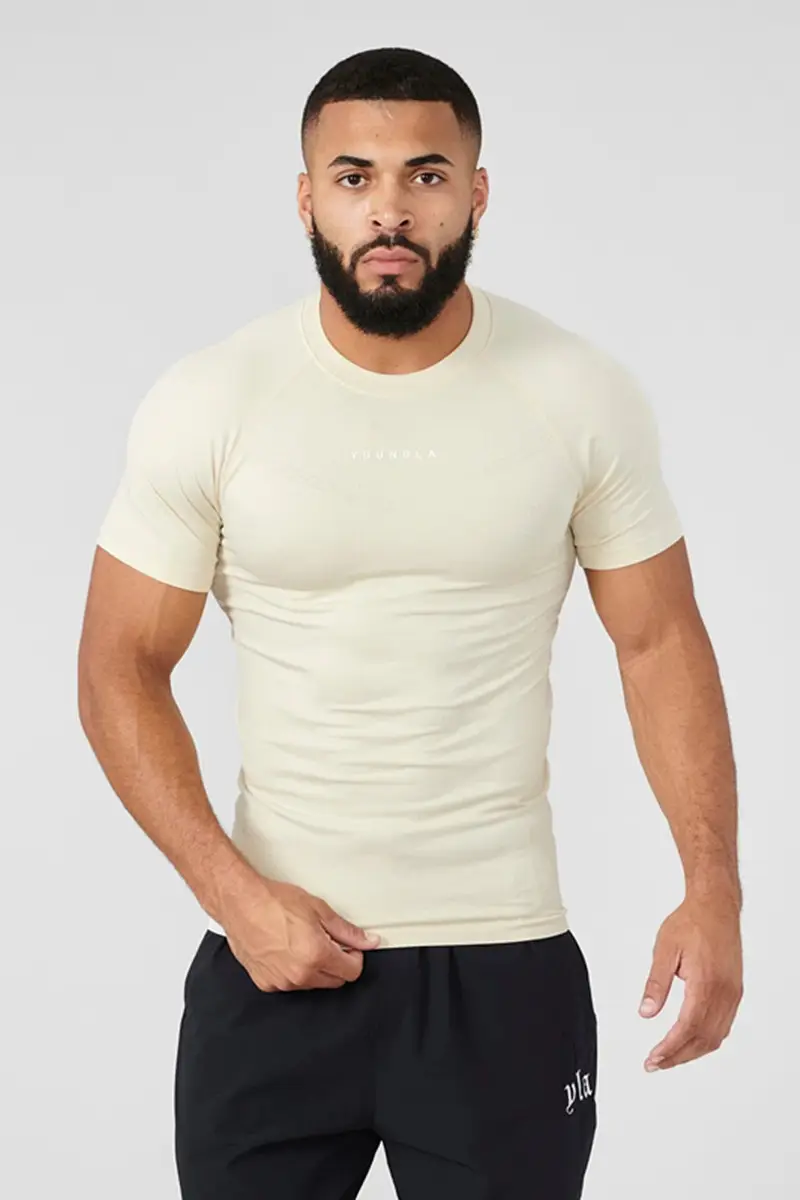 Men Muscle Tight Gray T-Shirt Gym Training Wear