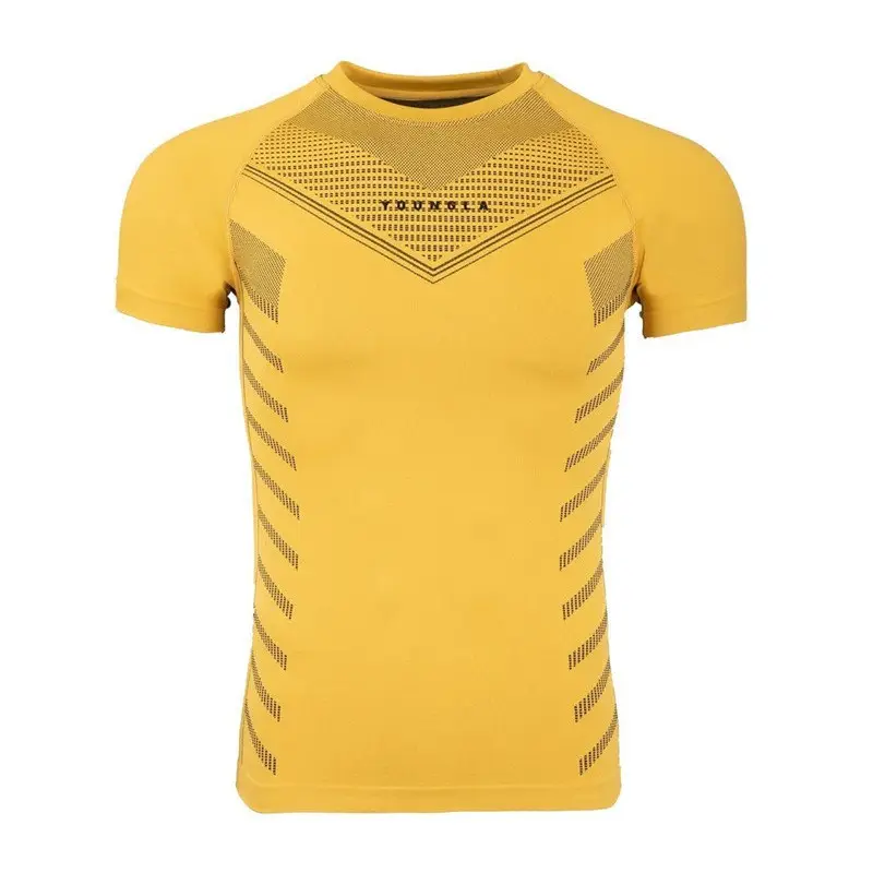 Men Muscle Tight Gray T-Shirt Gym Training Wear
