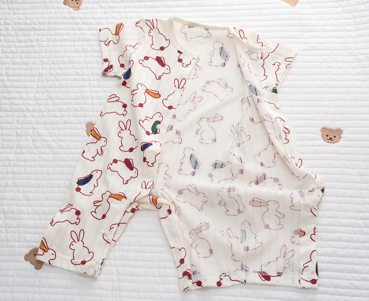 Baby Cotton Short Sleeve Onesie with Fruit Print — feature 11