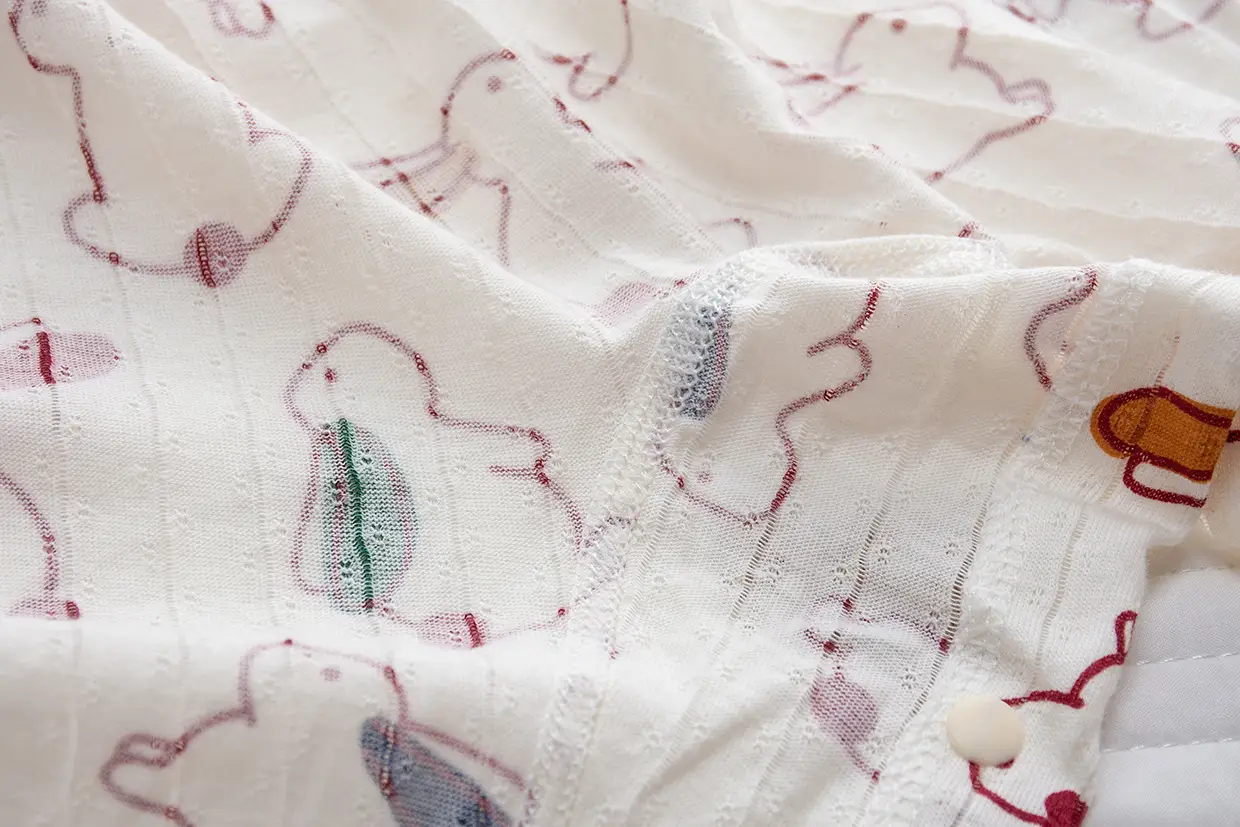 Baby Cotton Short Sleeve Onesie with Fruit Print — feature 13