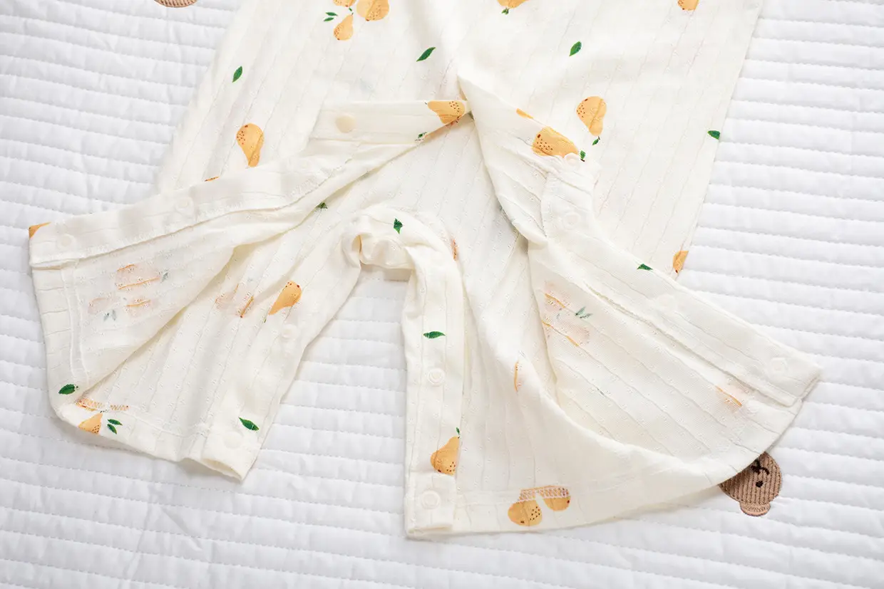 Baby Cotton Short Sleeve Onesie with Fruit Print — feature 23