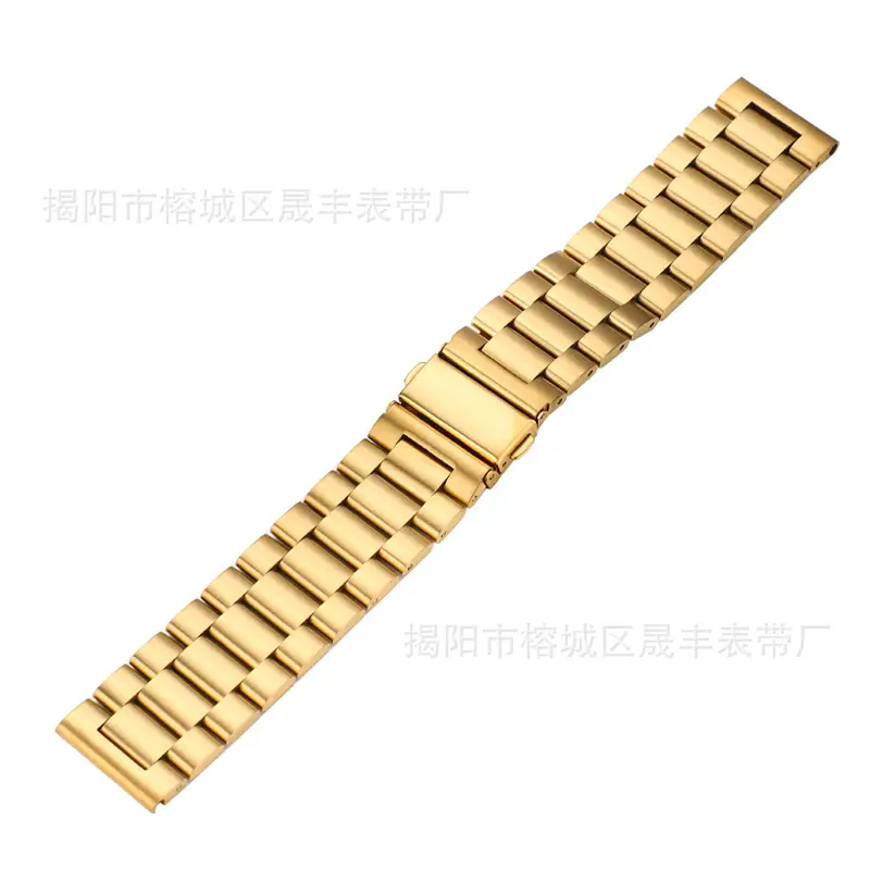Samsung Huawei GT4Pro Watch 3 Beads Solid Band Gold Black