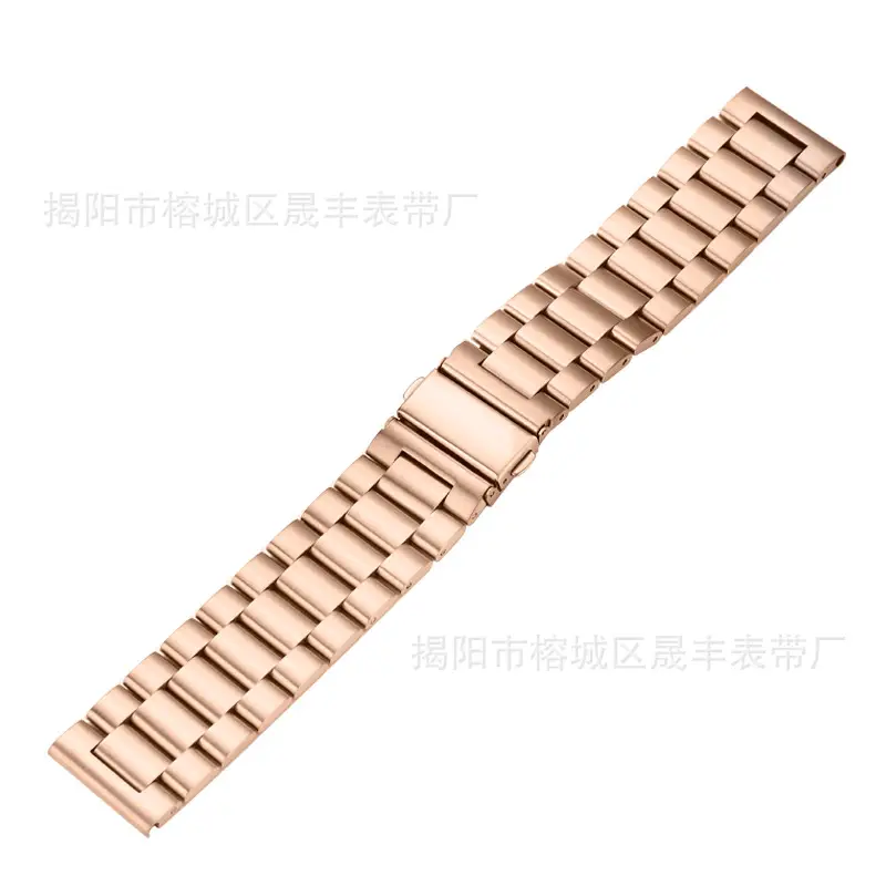 Samsung Huawei GT4Pro Watch 3 Beads Solid Band Gold Black