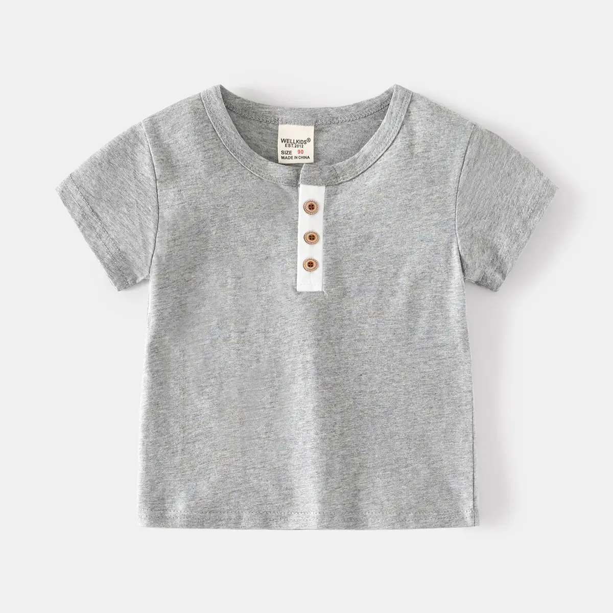 Blue Cotton Short Sleeve T-Shirt for Boys Medium