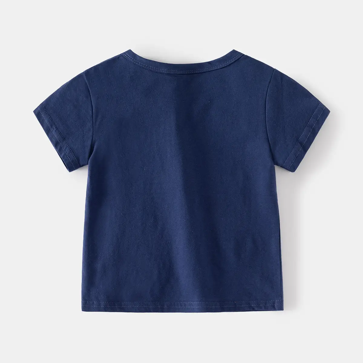 Blue Cotton Short Sleeve T-Shirt for Boys Medium