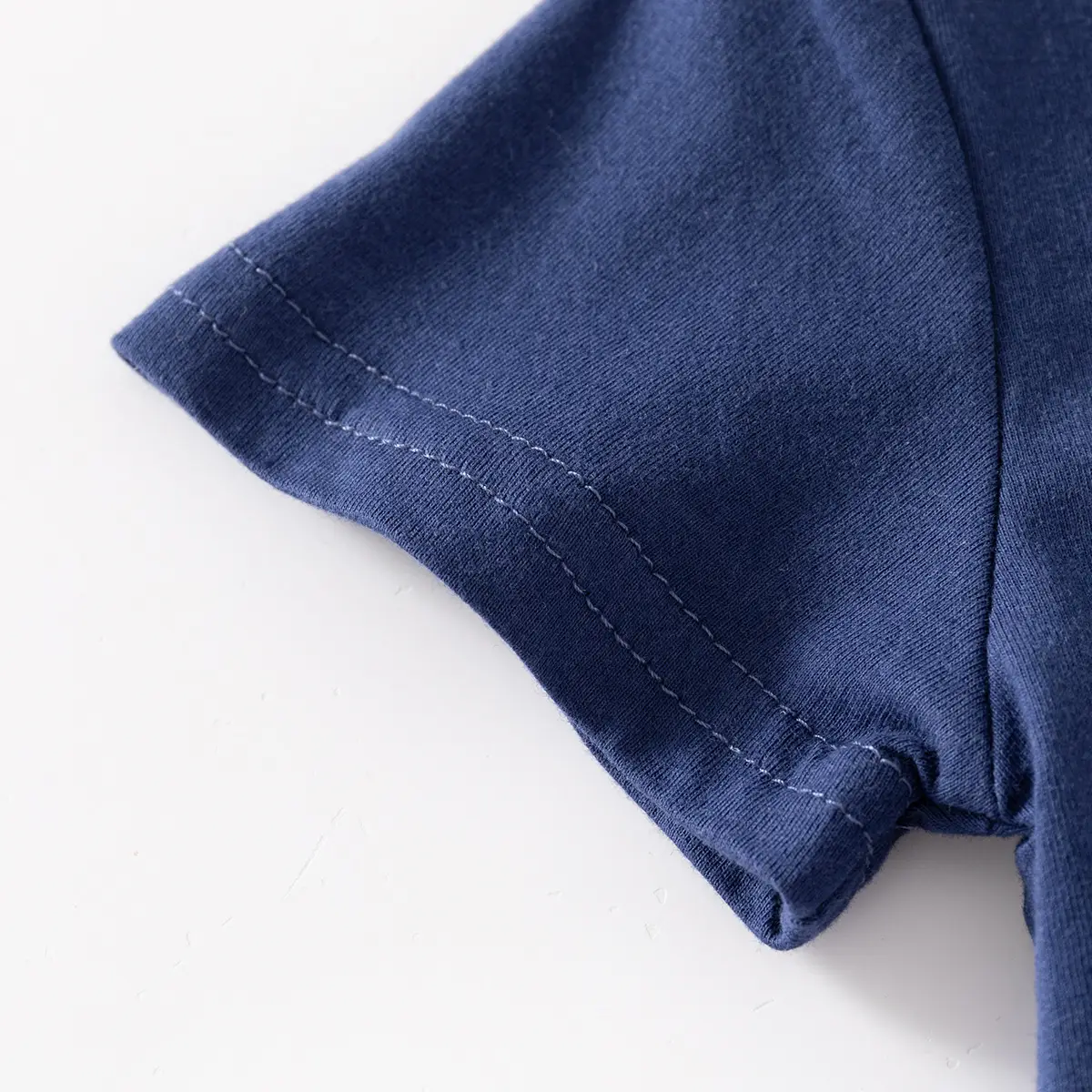 Blue Cotton Short Sleeve T-Shirt for Boys Medium