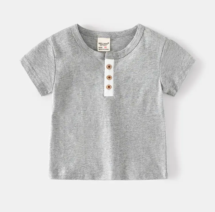 Blue Cotton Short Sleeve T-Shirt for Boys Medium — feature 8