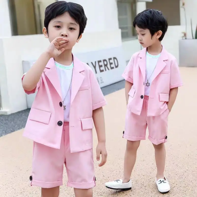 9202 2023 New Boys Red Yellow Two-Piece Suit
