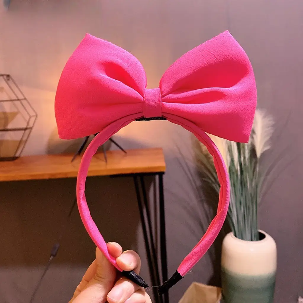 Pink Bow Headband for Women 2023 Korean Style - Image 7