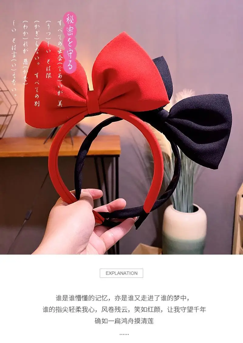 Pink Bow Headband for Women 2023 Korean Style — feature 1
