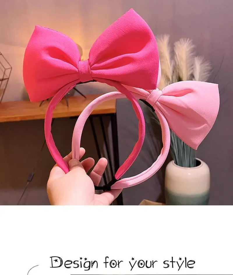Pink Bow Headband for Women 2023 Korean Style — feature 5