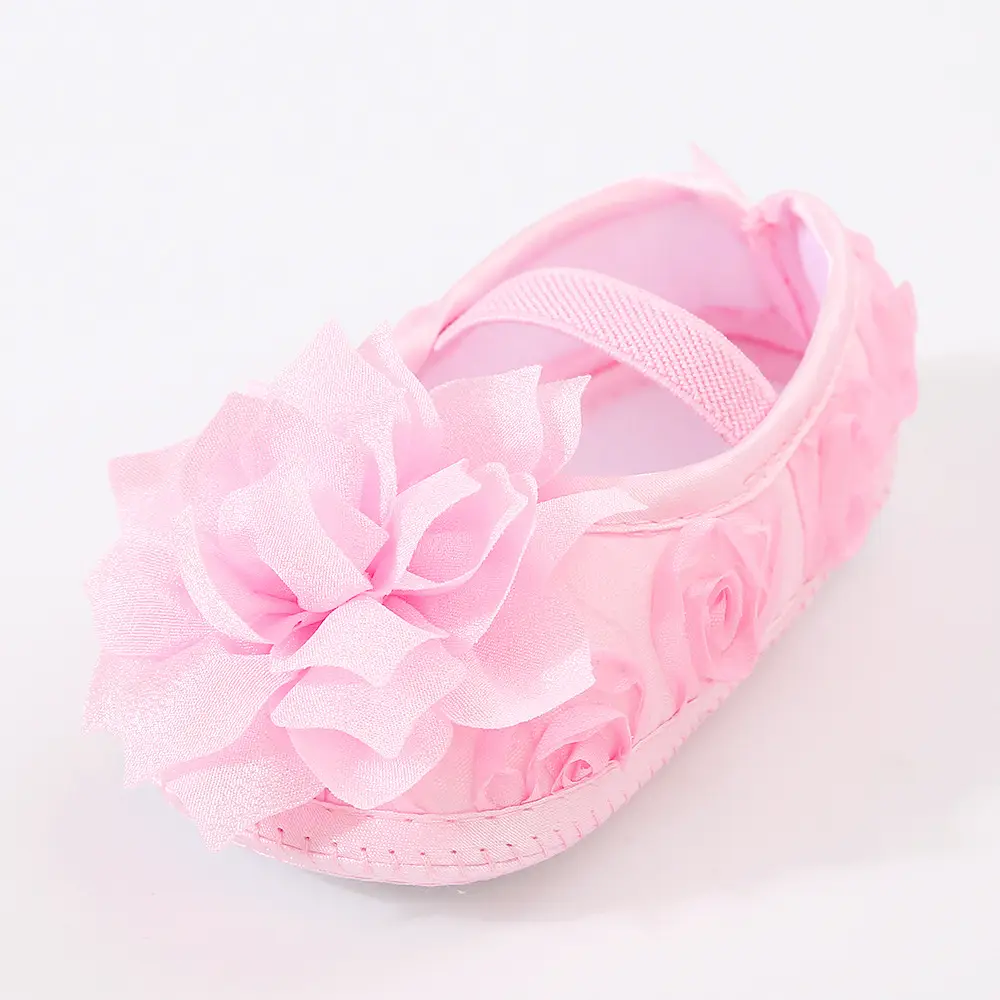 Korean version of flower newborn baby shoes soft bottom beautiful female baby princess shoes 3-5-8 NS toddler shoes dress shoes — feature 10