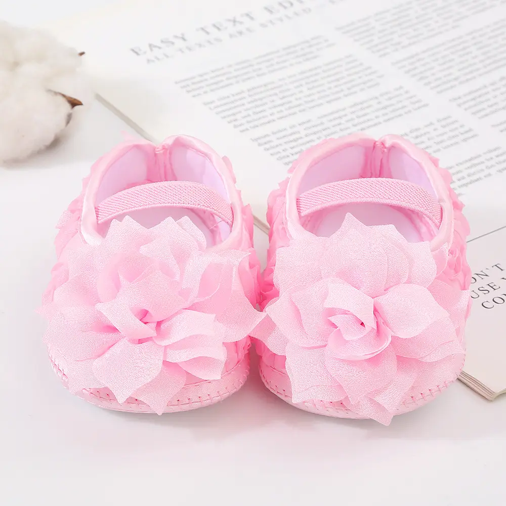 Korean version of flower newborn baby shoes soft bottom beautiful female baby princess shoes 3-5-8 NS toddler shoes dress shoes — feature 13