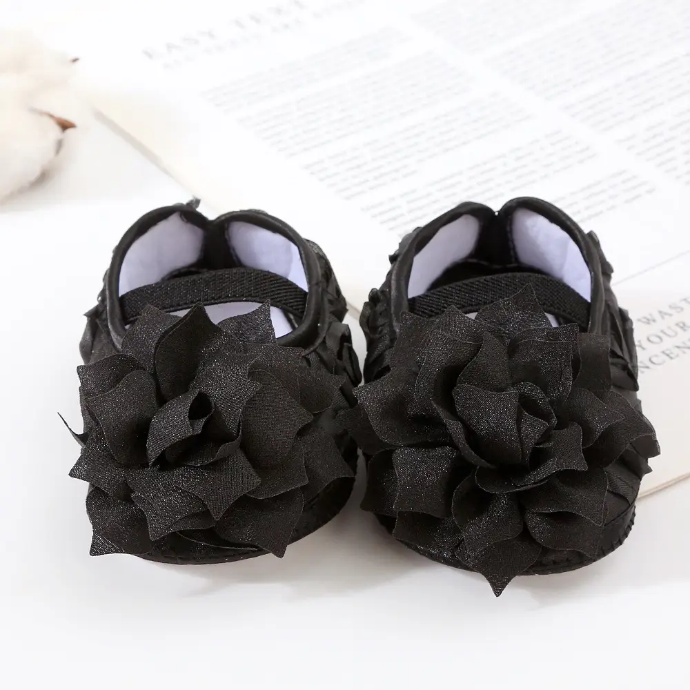 Korean version of flower newborn baby shoes soft bottom beautiful female baby princess shoes 3-5-8 NS toddler shoes dress shoes — feature 16