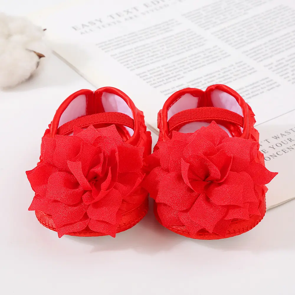 Korean version of flower newborn baby shoes soft bottom beautiful female baby princess shoes 3-5-8 NS toddler shoes dress shoes — feature 18