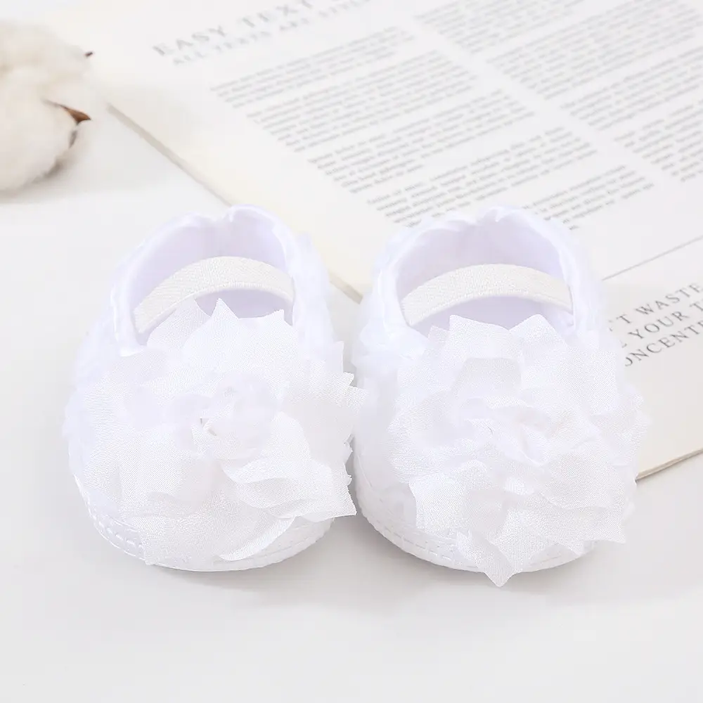 Korean version of flower newborn baby shoes soft bottom beautiful female baby princess shoes 3-5-8 NS toddler shoes dress shoes — feature 19
