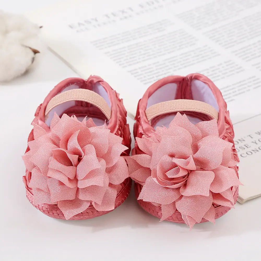 Korean version of flower newborn baby shoes soft bottom beautiful female baby princess shoes 3-5-8 NS toddler shoes dress shoes — feature 22