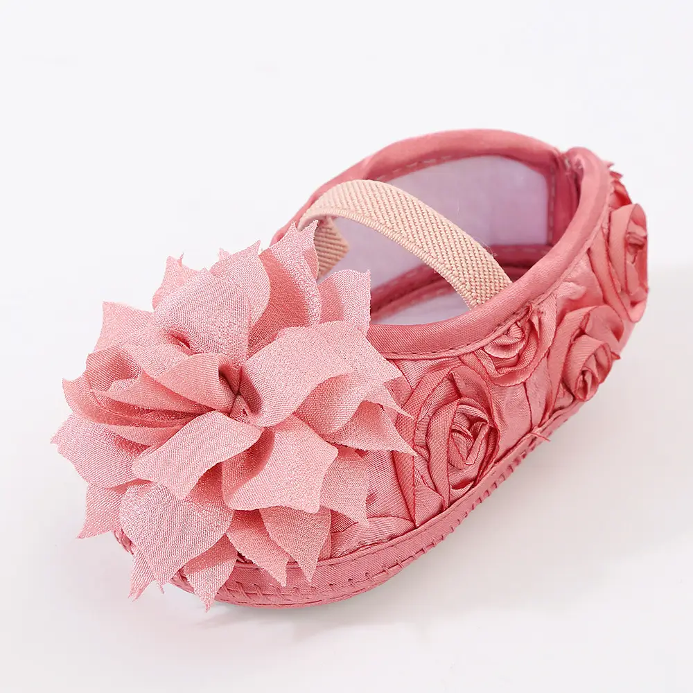 Korean version of flower newborn baby shoes soft bottom beautiful female baby princess shoes 3-5-8 NS toddler shoes dress shoes — feature 9