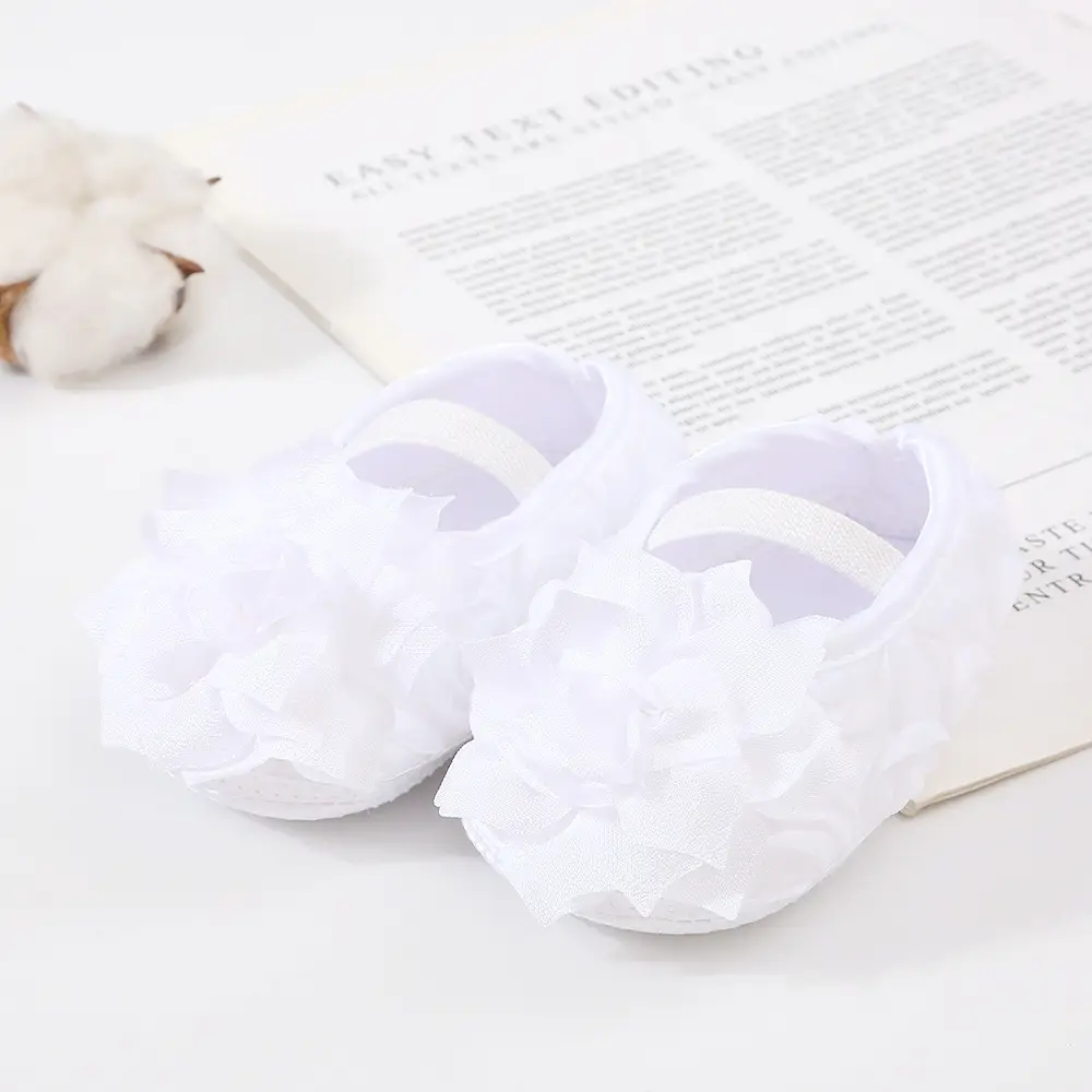 Korean version of flower newborn baby shoes soft bottom beautiful female baby princess shoes 3-5-8 NS toddler shoes dress shoes