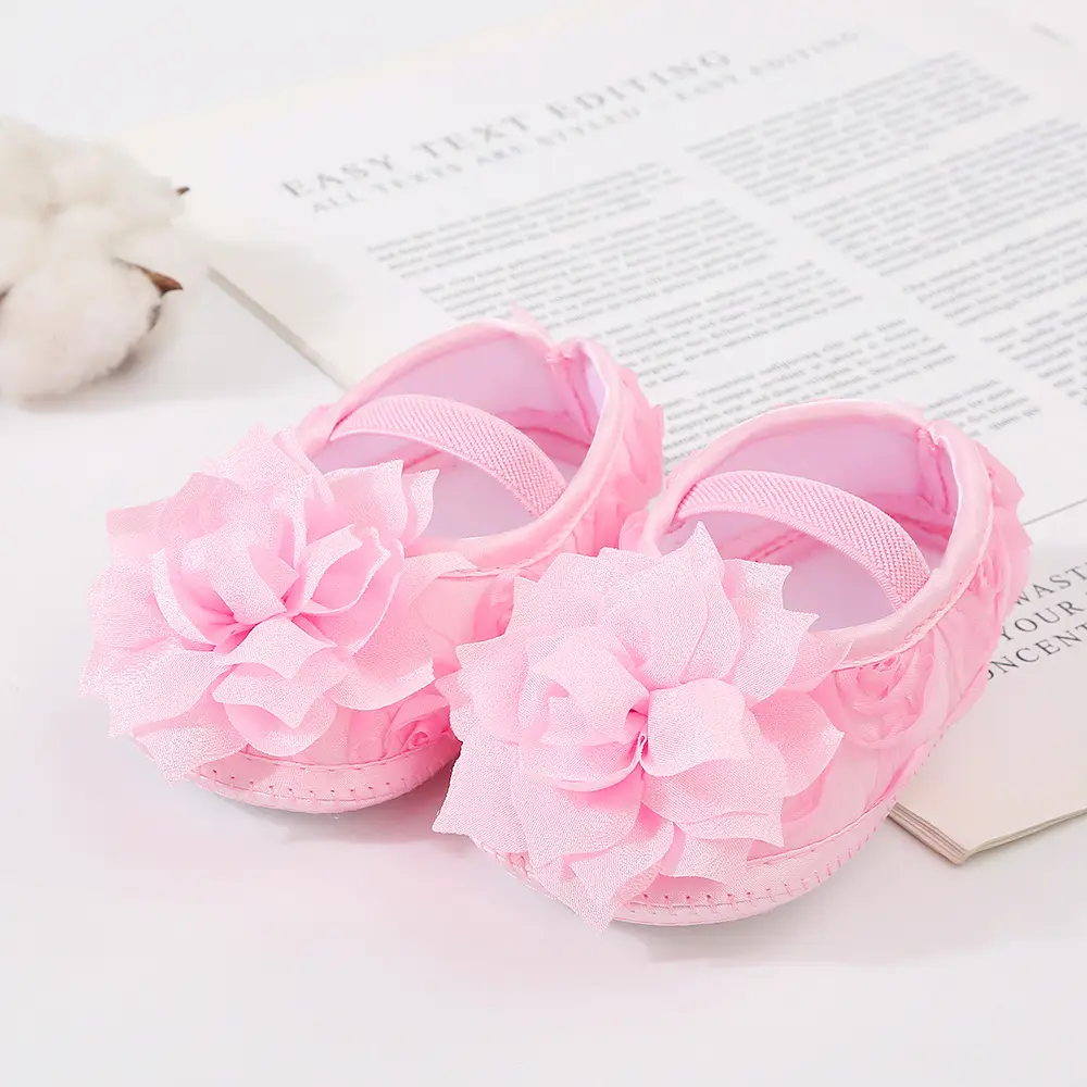 Korean version of flower newborn baby shoes soft bottom beautiful female baby princess shoes 3-5-8 NS toddler shoes dress shoes