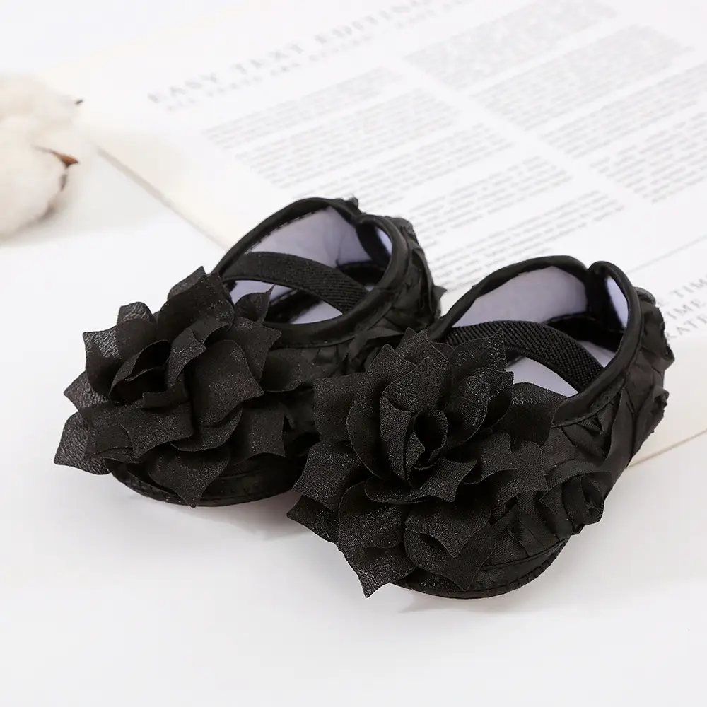 Korean version of flower newborn baby shoes soft bottom beautiful female baby princess shoes 3-5-8 NS toddler shoes dress shoes