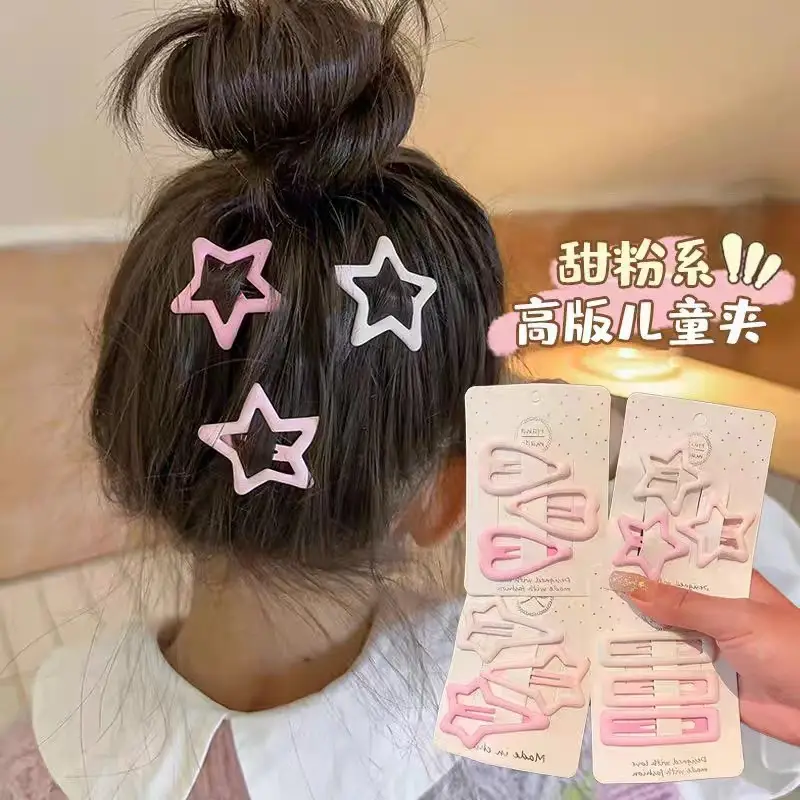 Girls Pink Baby Hair Clip with Star Design - Image 8