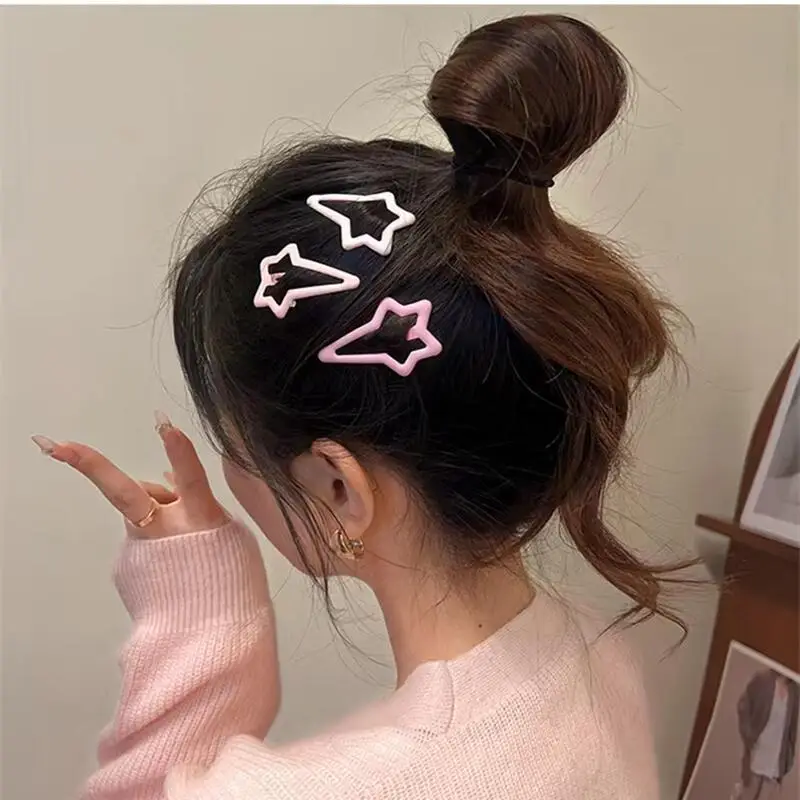 Girls Pink Baby Hair Clip with Star Design - Image 9