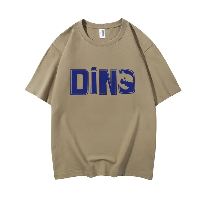 Men Pure Cotton DING Graphic T-Shirt Summer Casual Loose Fit - Image 9