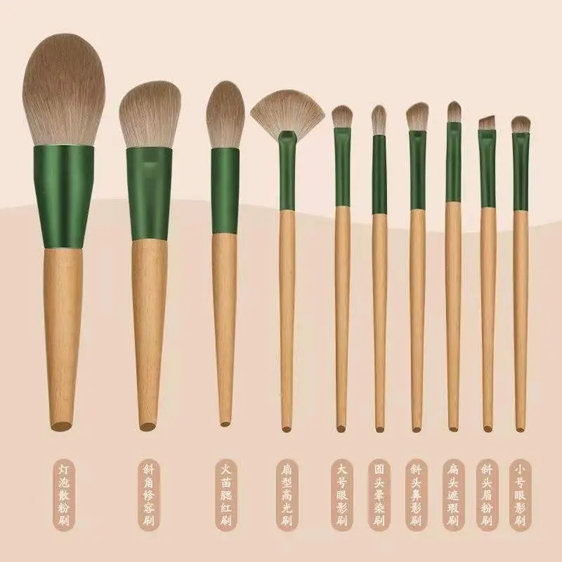 10 Pct Green Makeup Brushes for Beginners