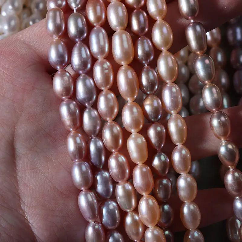 Natural Freshwater Pearls Loose Beads 5-6mm Rice Shaped