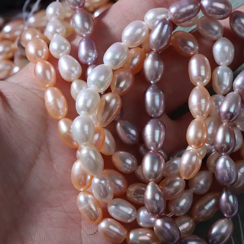 Natural Freshwater Pearls Loose Beads 5-6mm Rice Shaped