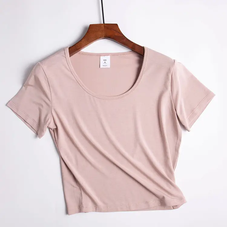 Women Grey Modal Crewneck T-Shirt Slim Fit - Image 5