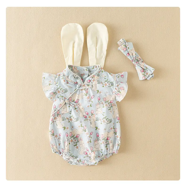 Baby Floral Cheongsam Set for Girls Summer — feature 11